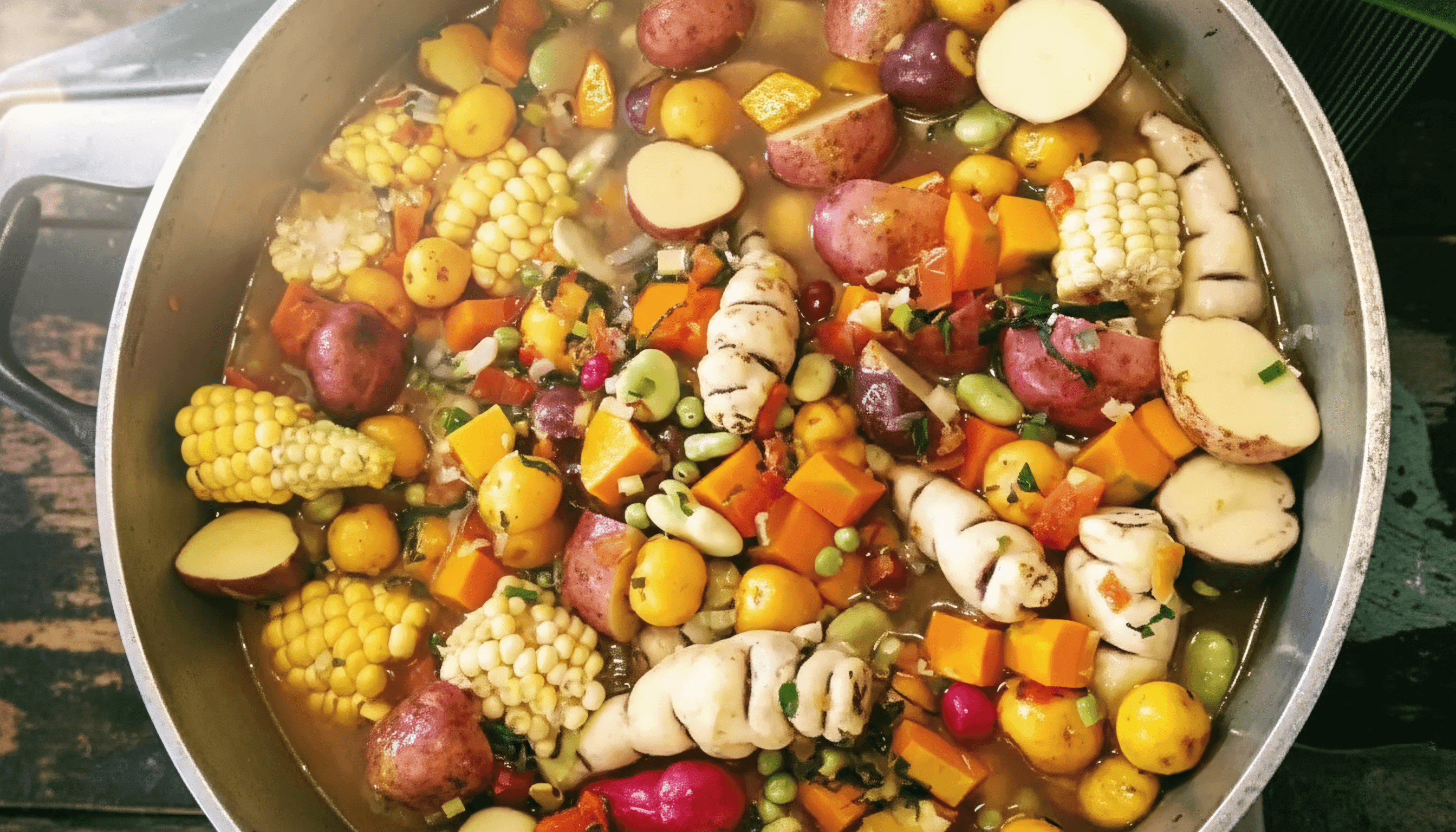 Plato tradicional caliente estilo cocido